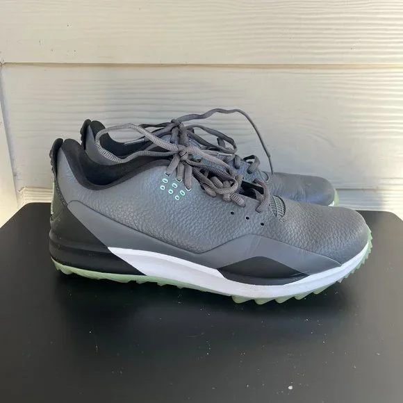 Nike Air Jordan Men's ADG 3 Dark Grey Green Glow Golf Shoes Size 9.5 - Picture 4 of 13